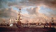 Cornelis de Tromp's former flagship the 'Gouden Leeuw' on the IJ in front of Amsterdam